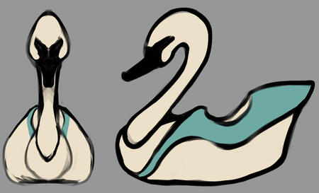 Floating Swan